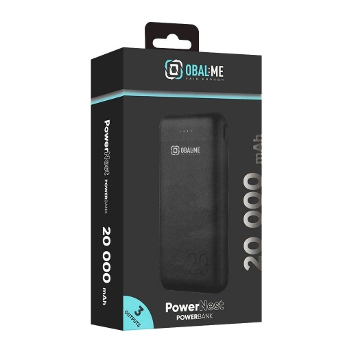 Външна батерия OBAL-ME PowerNest 20000mAh, черен