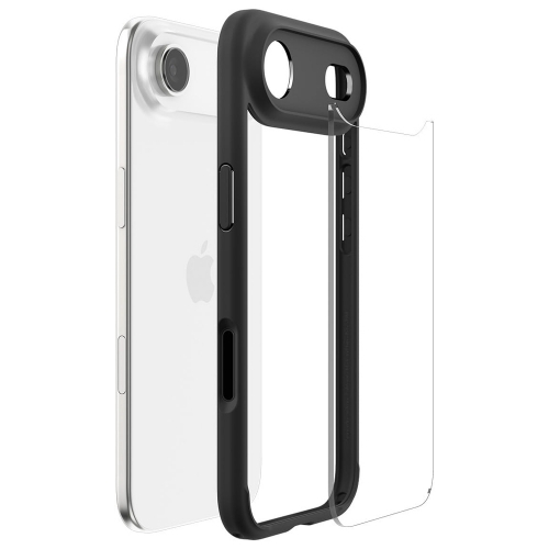 Удароустойчив калъф Spigen Ultra Hybrid за iPhone Air, черен-прозрачен