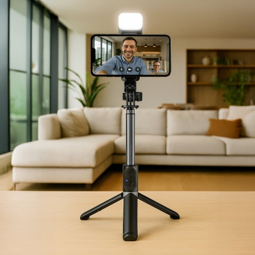 Селфи стик SelfiePod Glow Obal:Me, черен