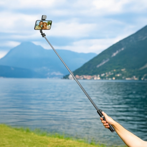 Селфи стик SelfiePod Glow Obal:Me, черен