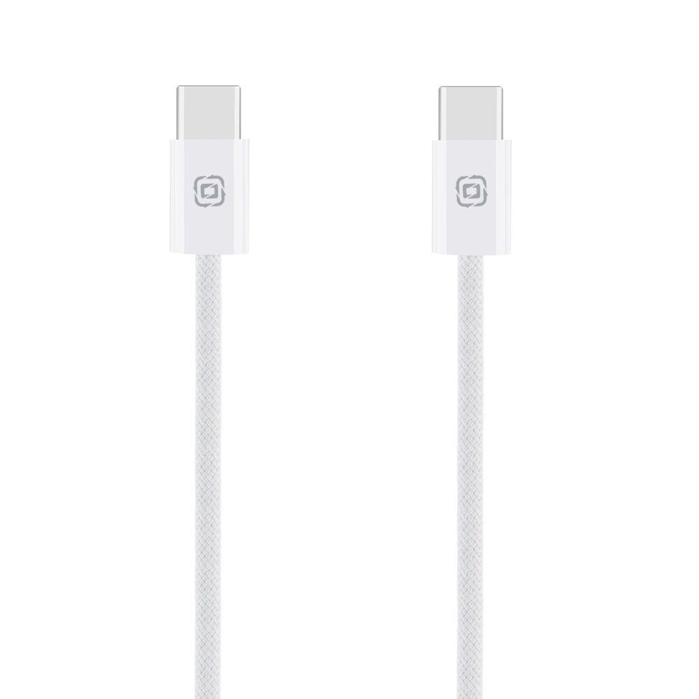 Кабел OBAL-ME Super Fast USB-C към USB-C, Braided Cable, 60W, 1m, бял