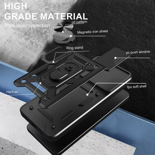 Удароустойчив калъф Techsuit CamShield за Xiaomi Redmi 15 4G / Redmi 15 5G, черен
