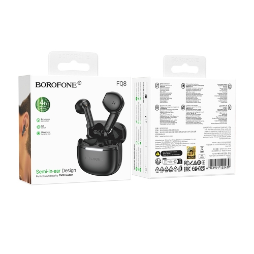 Безжични Слушалки Borofone High FQ8 за Bluetooth V5.4, 300mAh, черен