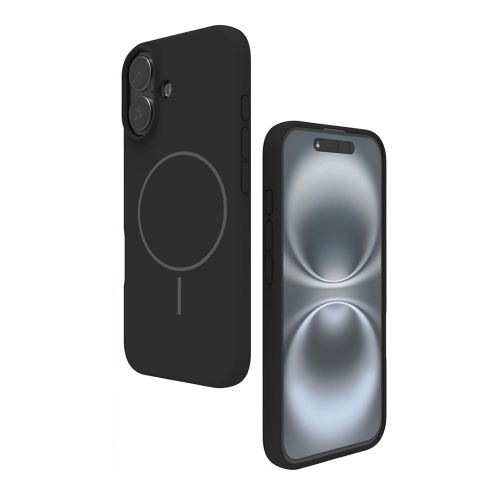 Удароустойчив калъф MagSF Slim Silicone за iPhone 17, Черен