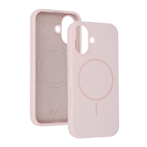 Удароустойчив калъф MagSF Slim Silicone за iPhone 17, Светло розов