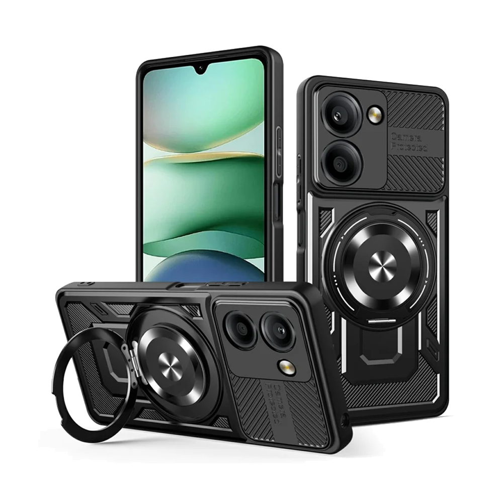 Удароустойчив калъф Magnetic Rotating Kickstand за Xiaomi Redmi A5 4G, Черен