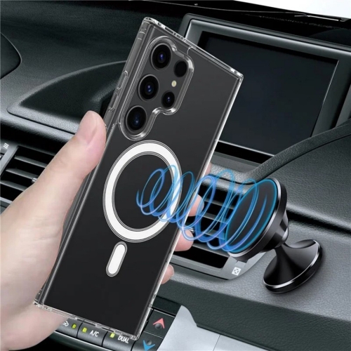 Силиконов калъф Wanlonfeng Lm2 MagSF за Samsung Galaxy S26 Ultra, Прозрачен