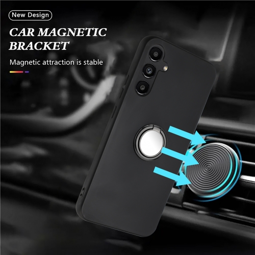 Силиконов калъф Matte Ring Kickstand за Samsung Galaxy S26, Черен