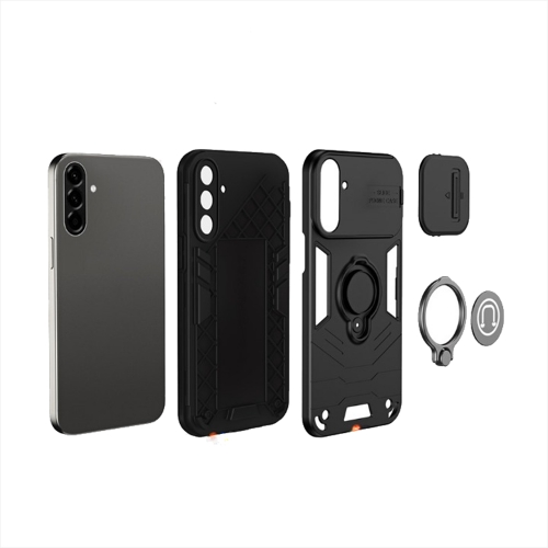 Удароустойчив калъф CamShield Kickstand за Samsung Galaxy A57 5G, Черен