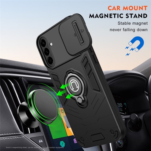 Удароустойчив калъф CamShield Kickstand за Samsung Galaxy A57 5G, Черен