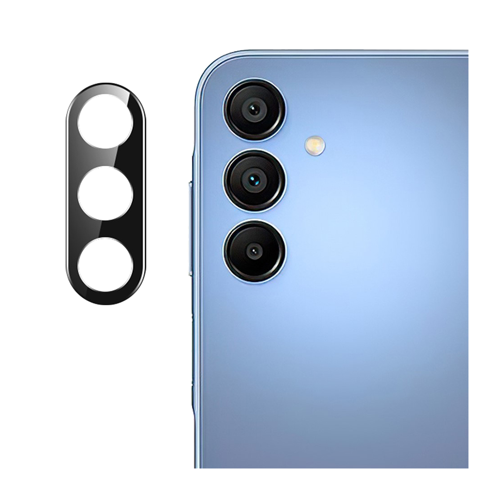 Стъклен Протектор за камера 5D за Samsung Galaxy A57 5G, Черен