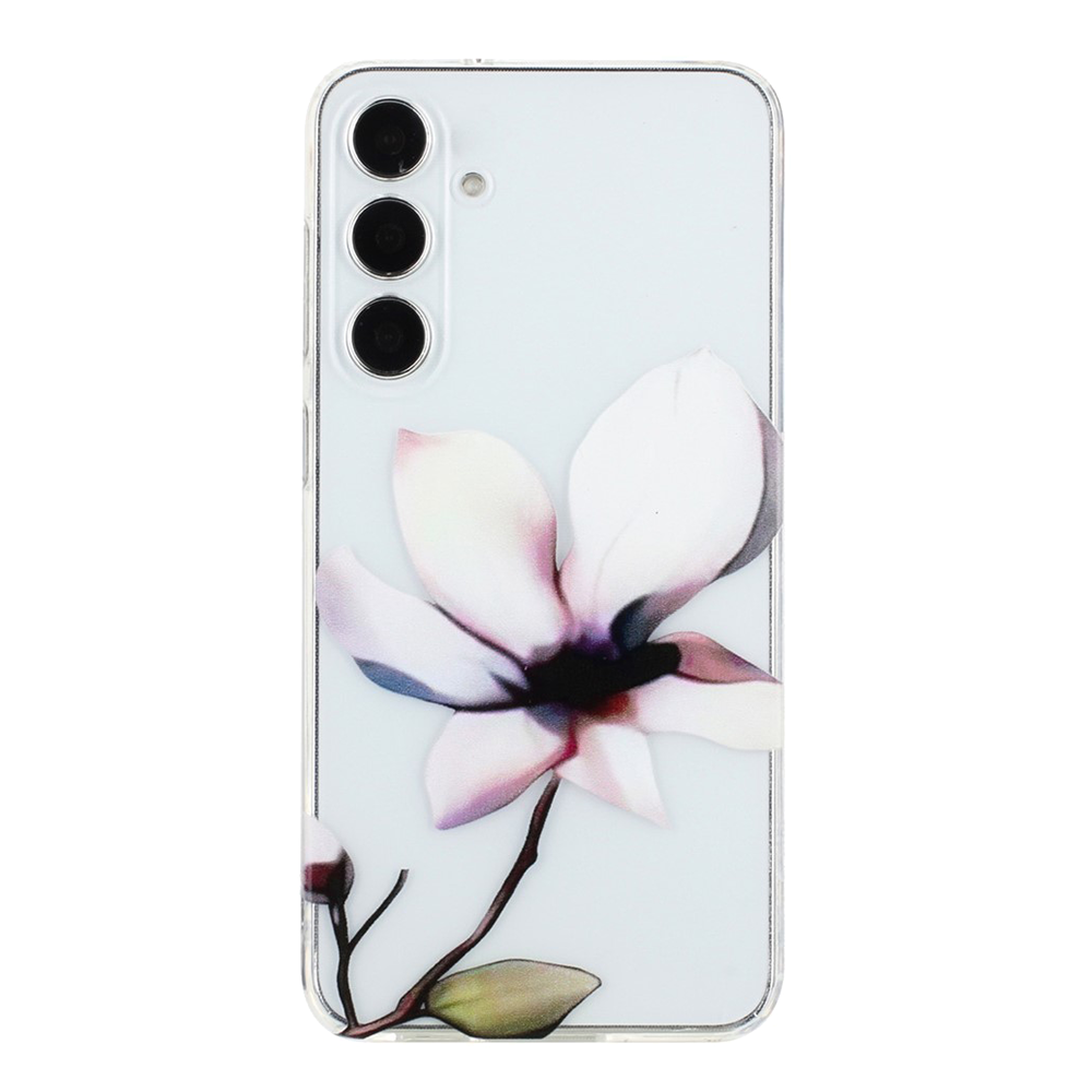 Силиконов калъф TPU Pattern Printing за Samsung Galaxy A17 5G / A17 4G, Бели цветя