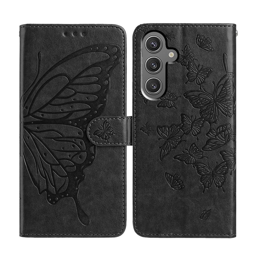 Калъф Тефтер Butterfly за Samsung Galaxy A17 5G / A17 4G / A26 5G, Черен