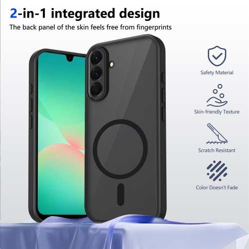 Удароустойчив калъф Matte PC + TPU Anti-Drop за Samsung Galaxy S26, Черен