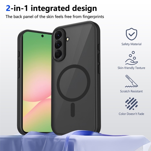 Удароустойчив калъф Matte PC + TPU Anti-Drop за Samsung Galaxy A37, Черен