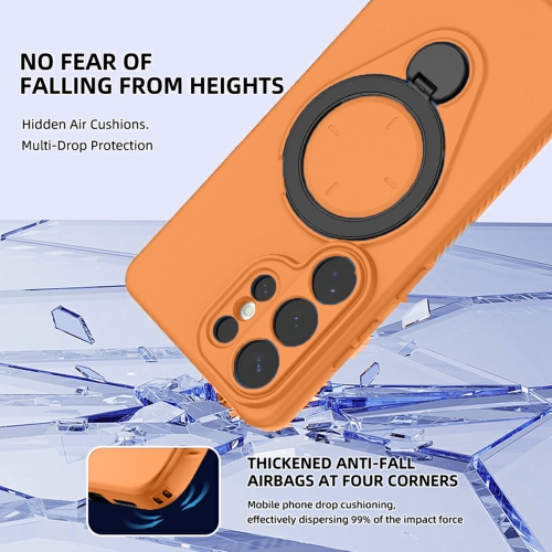 Удароустойчив Калъф Drop-proof TPU Kickstand за Samsung Galaxy S26 Ultra, Оранжев