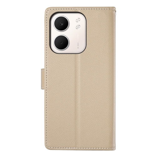 Калъф Тефтер Litchi Texture за Oppo A5x 5G / 4G, Бежов