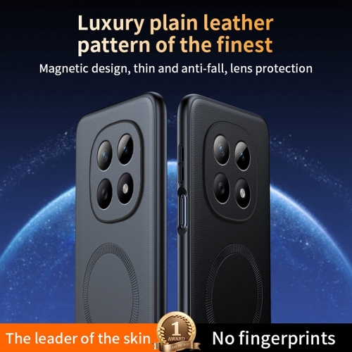 Калъф Magnetic Case Leather Coated за Xiaomi Redmi Note 15 4G, Черен