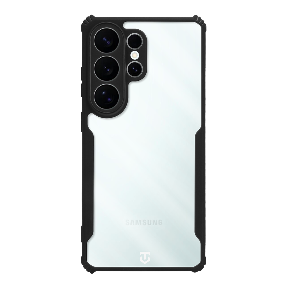 Удароустойчив калъф Tactical Quantum Stealth за Samsung Galaxy S26 Ultra, Прозрачен-черен