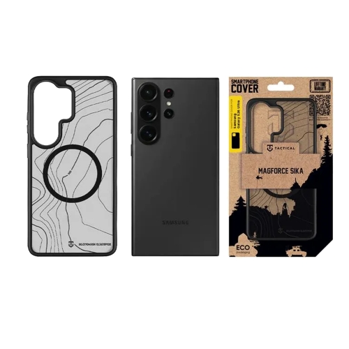 Удароустойчив калъф Tactical MagForce Hyperstealth Sika за Samsung Galaxy S26 Ultra, черен-прозрачен