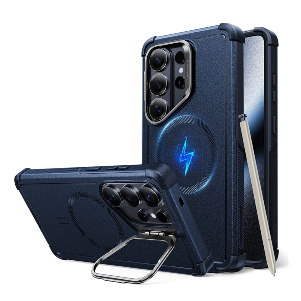 Калъф ESR Cyber Tough Kickstand MagSf за Samsung Galaxy 26 Ultra, син
