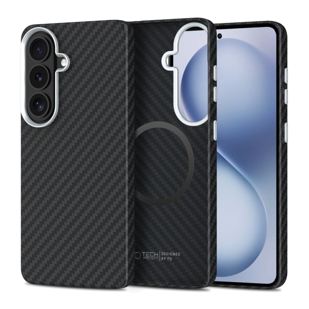 Калъф Tech-Protect ION Carbon MagSF за Samsung Galaxy S26, черен