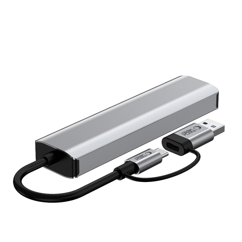 Адаптер 5 в 1 за лаптоп Tech-Protect HB03 Hub USB -Type C, сив