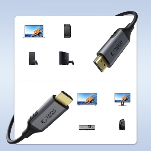 Кабел Tech-Protect Ultraboost HDMI 2.1 4K 120Hz / 8K 60Hz 200сm, черен