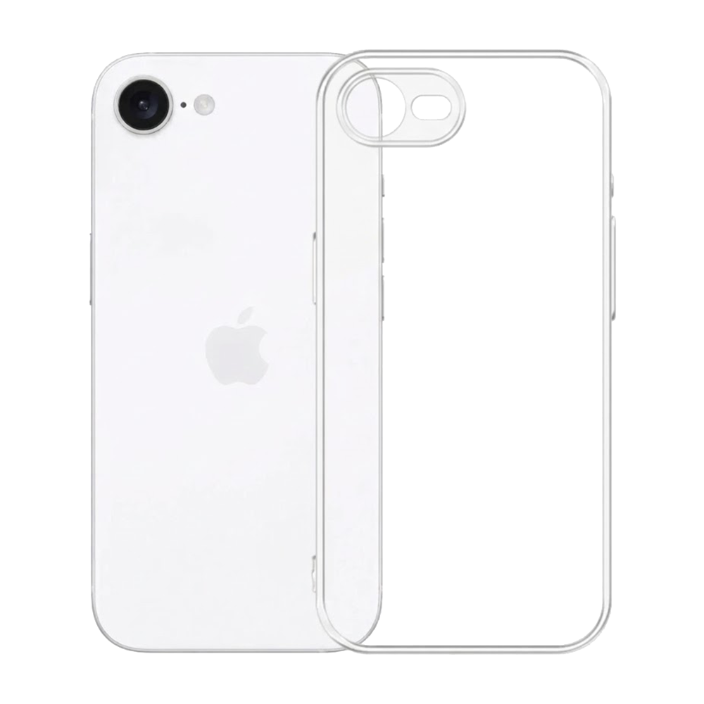 Силиконов калъф за iPhone 16e/17e, 2mm, Прозрачен