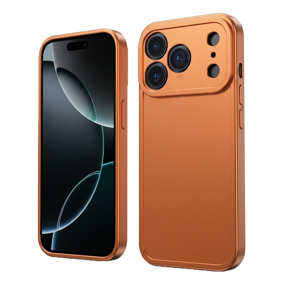 Силиконов калъф Matt TP18 за iPhone 17 Pro Max, оранжев