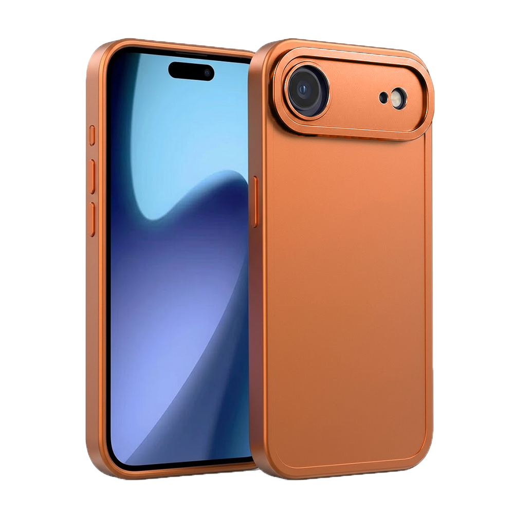 Силиконов калъф Matt TP18 за iPhone 17 Air, оранжев