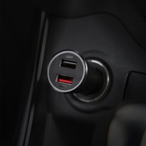 Зарядно Xiaomi Dual-Port Car Adapter, 12V, 37W, 2xType-A, черен