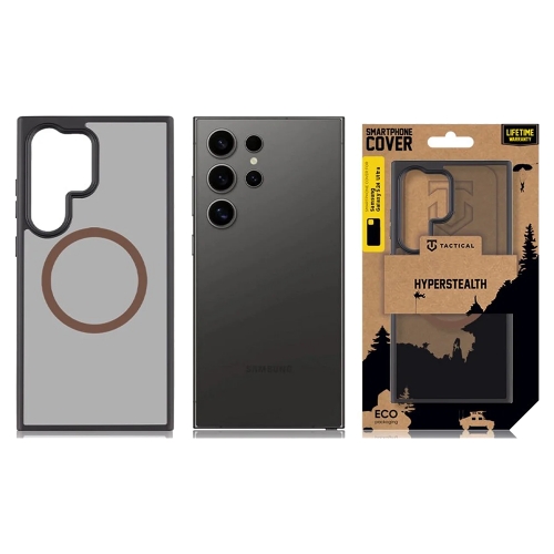 Удароустойчив калъф Tactical MagForce Hyperstealth 2.0 за Samsung Galaxy S24 Ultra, черен-кафяв