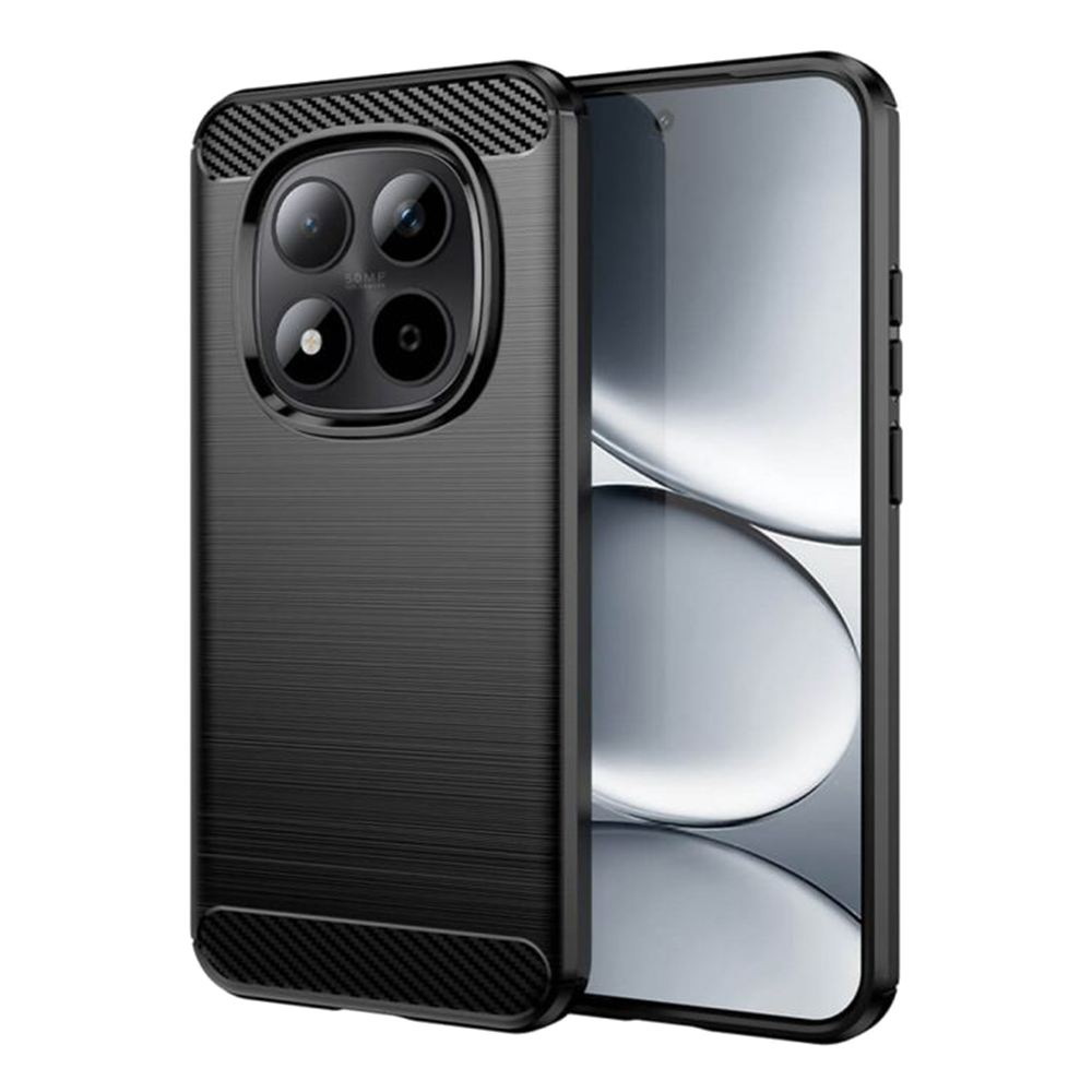 Силиконов калъф Carbon Fibre Brushed за Xiaomi Redmi Note 15 Pro 4G, черен