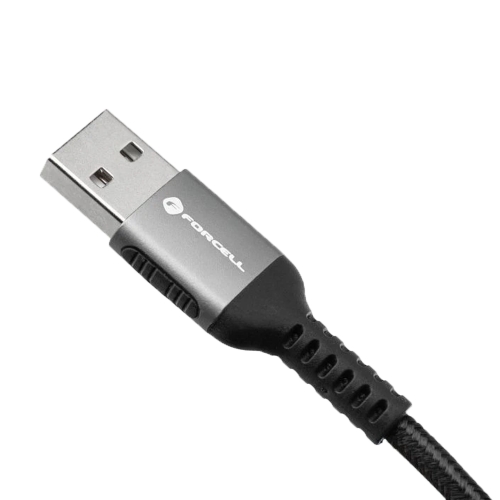 Кабел Forcell F-Energy C256, USB-A към Type- C, QC4.0 PD, 3A, 66W, 2m, черен