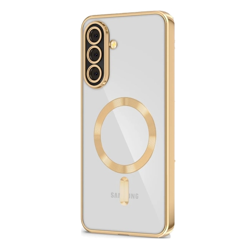 Силиконов калъф TECH-PROTECT Magflex MagSafe за Samsung Galaxy A57 5G, прозрачен - златист