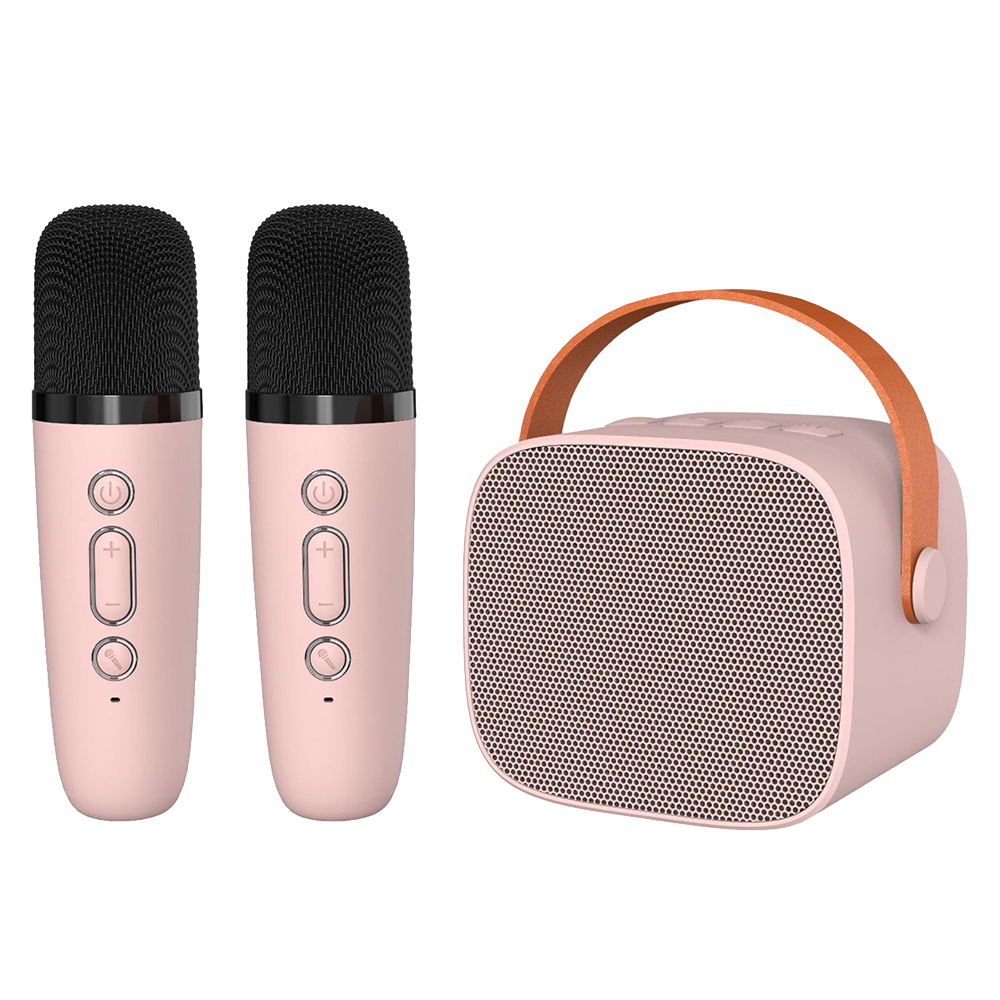 Преносима колонка Blavec Bluetooth WS-07 Karaoke Party ,5W, 2 microfone, розов