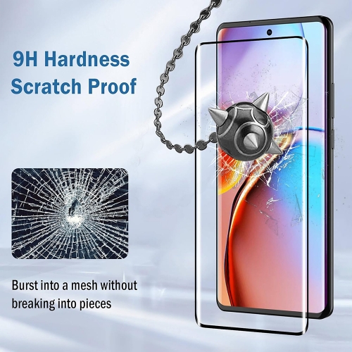Стъклен протектор HD Full за Motorola Signature 5G / Moto X70 Air Pro 5G, черен