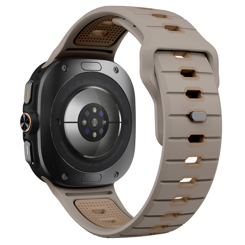 Силиконова каишка Band за Samsung Galaxy Watch Ultra 47mm, кафяв-бежов