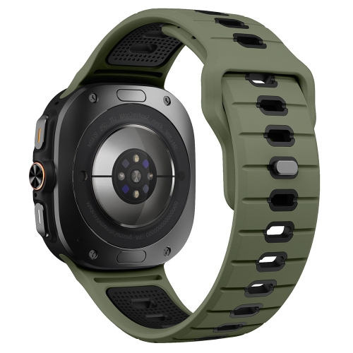 Силиконова каишка Band за Samsung Galaxy Watch Ultra 47mm, зелен-черен