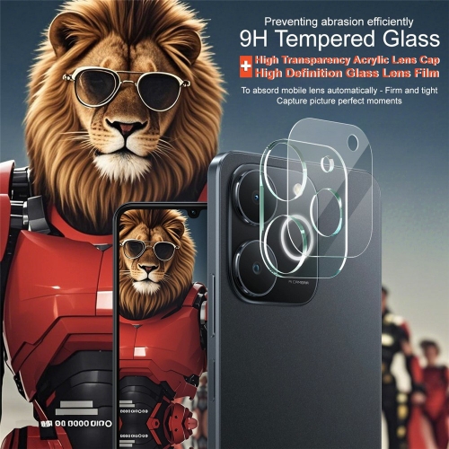 Стъклен протектор IMAK за камера за Realme Note 70T 4G, прозрачен