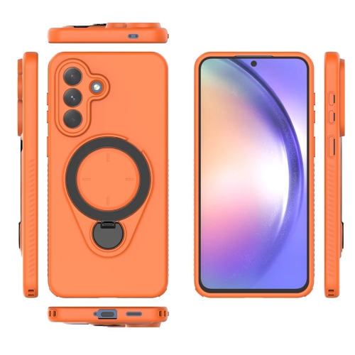 Удароустойчив калъф Rotating Kickstand за Samsung Galaxy A57 5G, оранжев