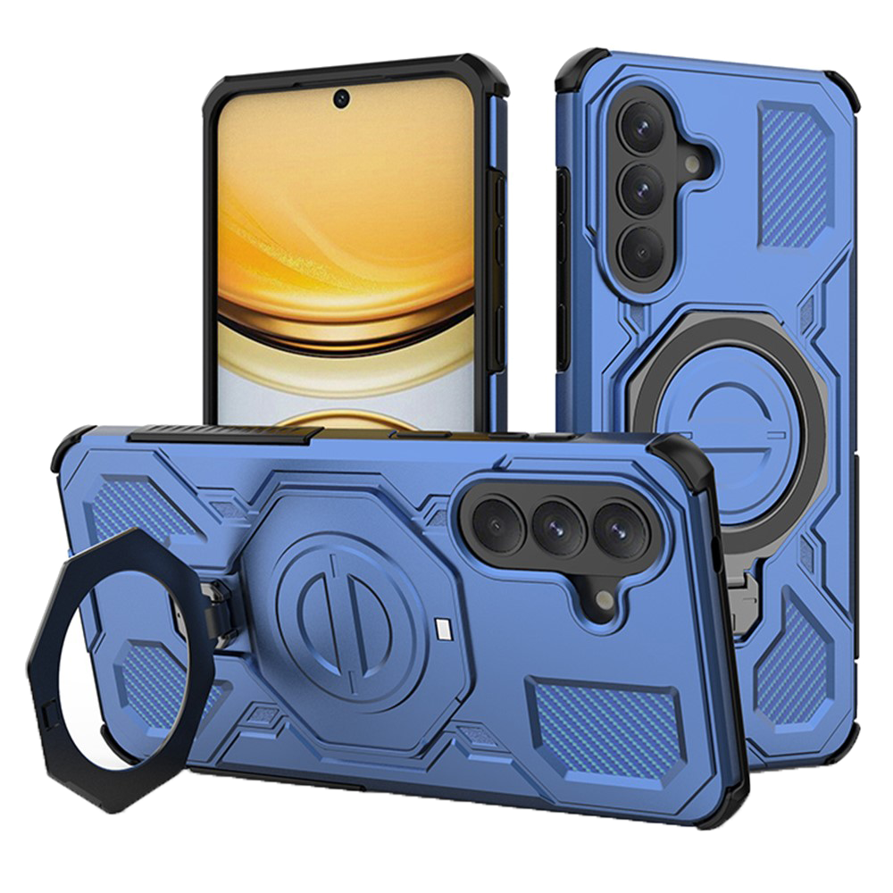 Удароустойчив калъф Rotating Metal Kickstand за Samsung Galaxy A57 5G, син