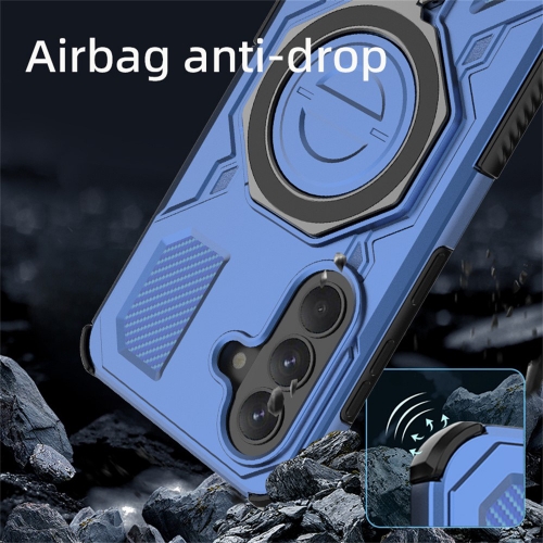 Удароустойчив калъф Rotating Metal Kickstand за Samsung Galaxy A57 5G, син