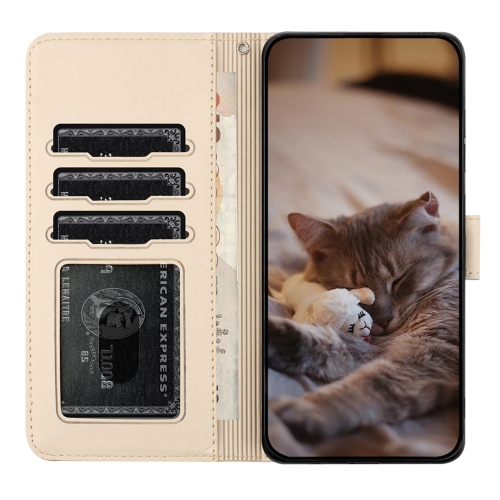 Калъф тефтер Wrist Strap за Samsung Galaxy S26 Ultra, бежов