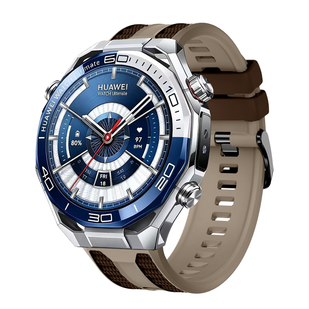 Силиконова каишка 22mm за Huawei Watch GT 6/6 Pro/5/5 Pro 46mm, кафяв