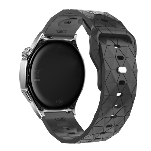 Силиконова каишка Football 22mm за Huawei Watch GT 6/6 Pro/5/5 Pro 46mm, черен