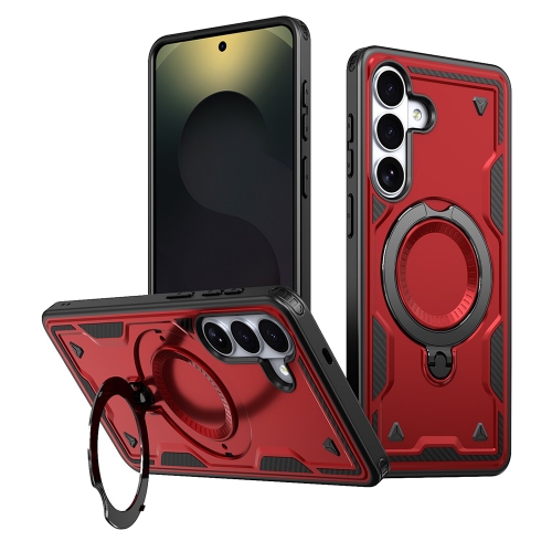 Силиконов калъф Magnetic Kickstand за Samsung Galaxy S26 Plus, червен
