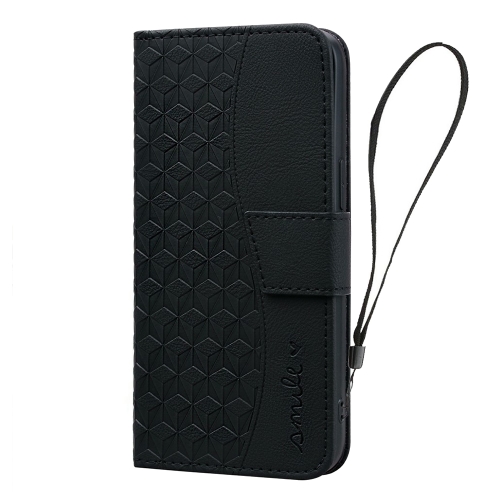 Калъф тефтер Leather Wallet Rhombus за Samsung Galaxy S26 Plus, черен