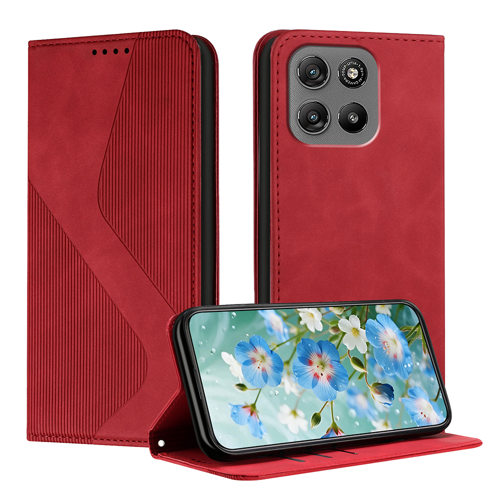 Калъф тефтер Wallet Stand за Motorola Moto G57 Power/Motorola Moto G67 Power/Motorola Moto G57 5G, червен